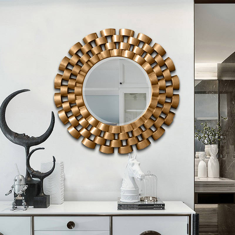 yizpxq3o3co9109.jpg Retro Large Size Gold Living Room Decoration Mirror Home Round Wall Hanging Wall Mirror - WOSEN Mirror