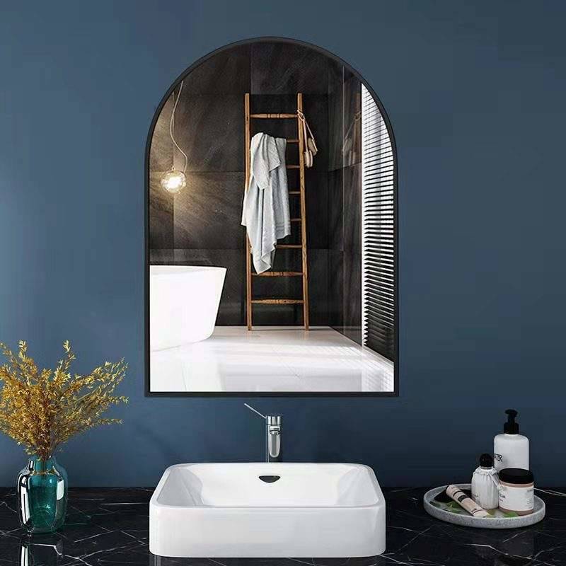 ynbdquvapx32698.jpg Arch Aluminum Framed Bathroom Mirror High-definition Arched Shape Silver Mirror Wall Hanging Simple Cosmetic Mirror - WOSEN Mirror