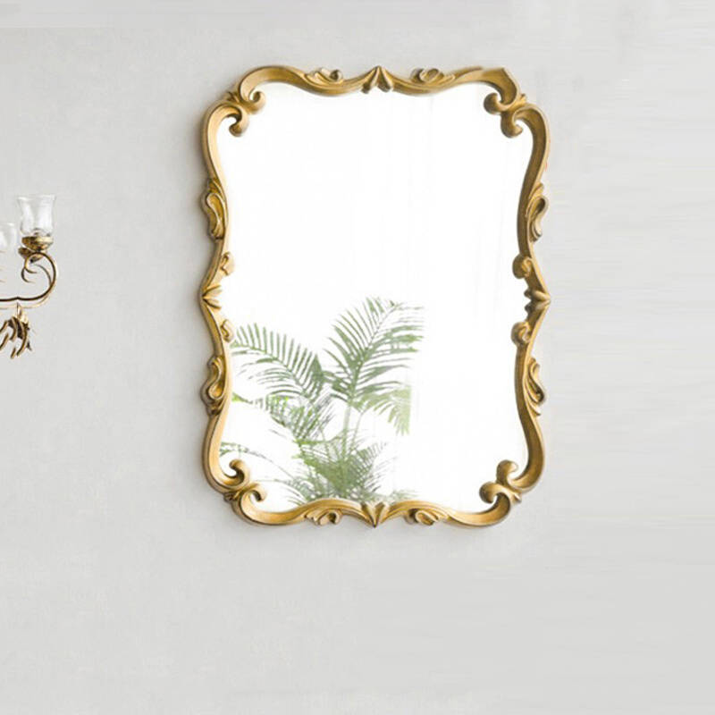 ynvujm3rrml8930.jpg New French Retro Carved Makeup Mirror Wall Hanging Wooden Frame HD Bathroom Mirror - WOSEN Mirror