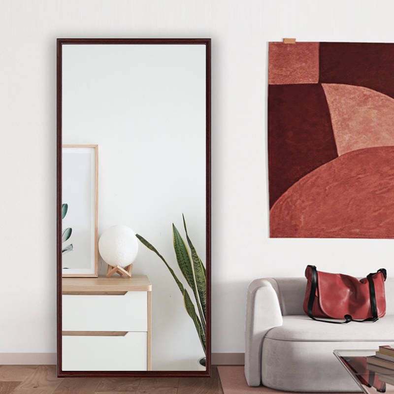 American Living Room Solid Wood Fitting Mirror Bracket Porch Wall Hanging Full Body Dressing Makeup Glass Mirror for Floor Use - WOSEN Mirror