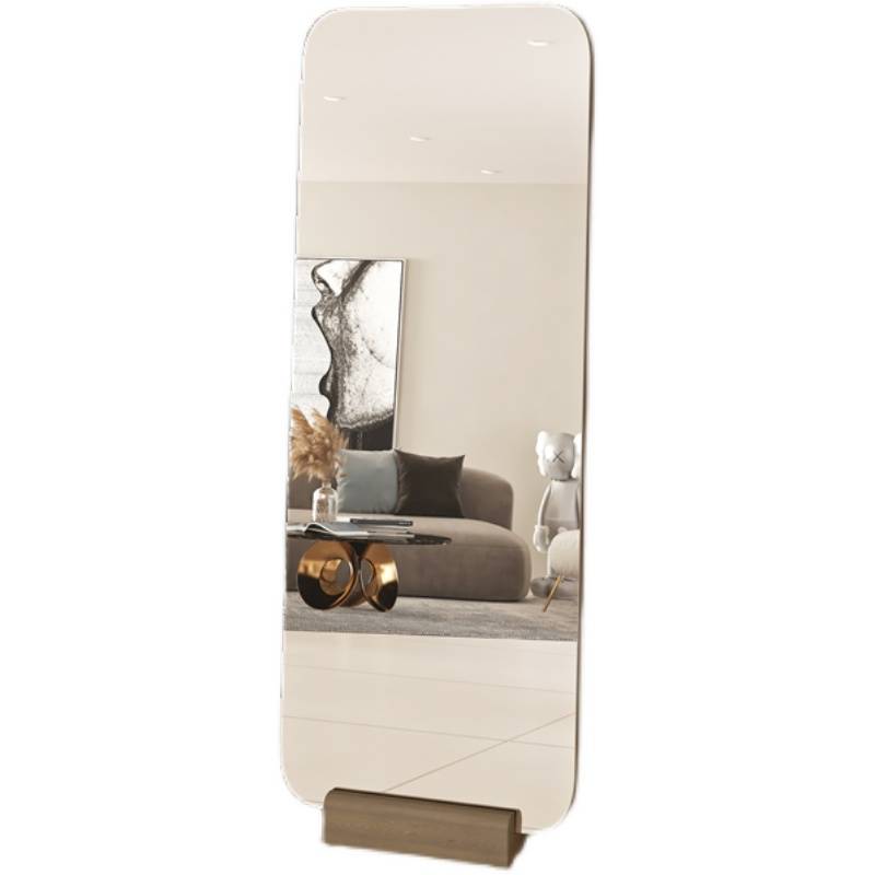 yxgkwpgreev19430.jpg Girls’ Bedroom Wall Dressing Full Body Mirror for Home Clothing Store MDF Thin Floor Mirror Close Wall for Bathroom Living Room - WOSEN Mirror