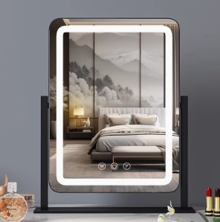 z3imkq0xbr35796.png Makeup Mirror With Light Desktop Led Light Intelligent Touch Fill Light Mirror Bedroom Square Household Vanity Mirror - WOSEN Mirror