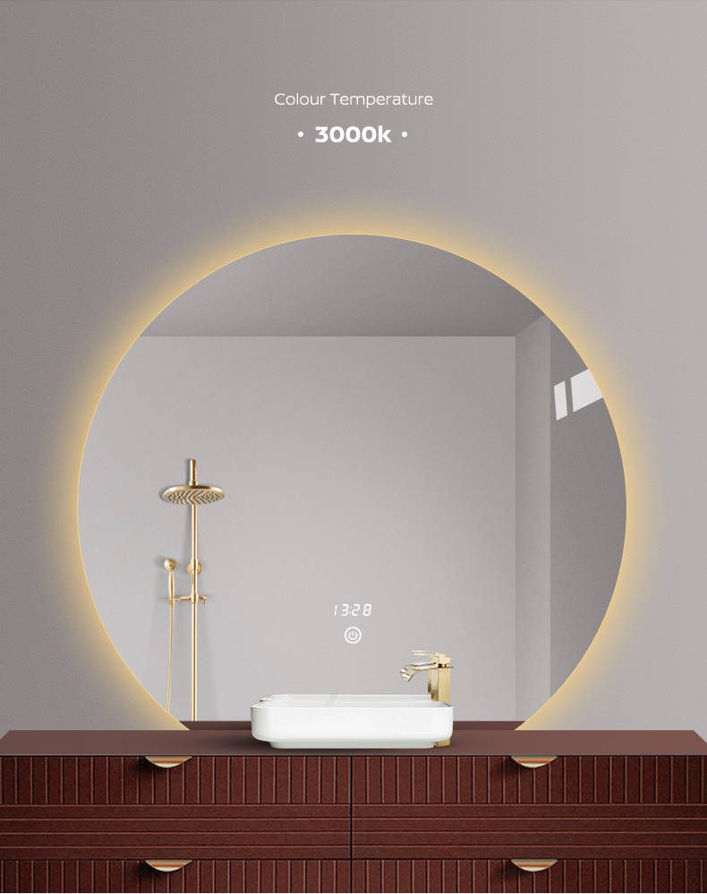 z3td4q5j0ey5766.jpg Simple Frameless LED Smart Bathroom Mirror with Lights Wall Mounted Round Frameless Mirror Screen with Functions Customized - WOSEN Mirror