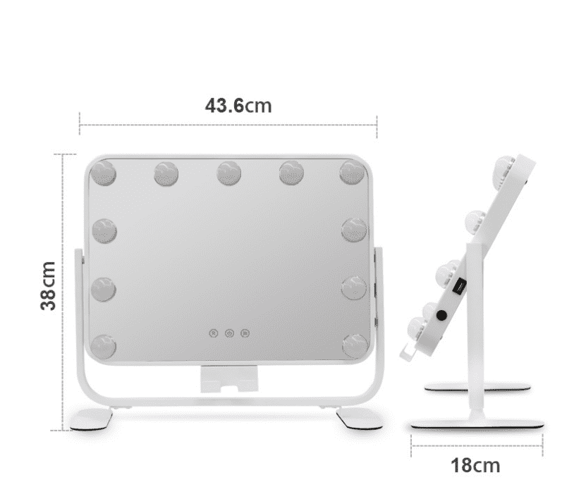 z4njnvxh1iz7748.png LED Desktop Cosmetic Vanity Mirror with Light Bulb 360 Degree Rotation Personalized Style - WOSEN Mirror