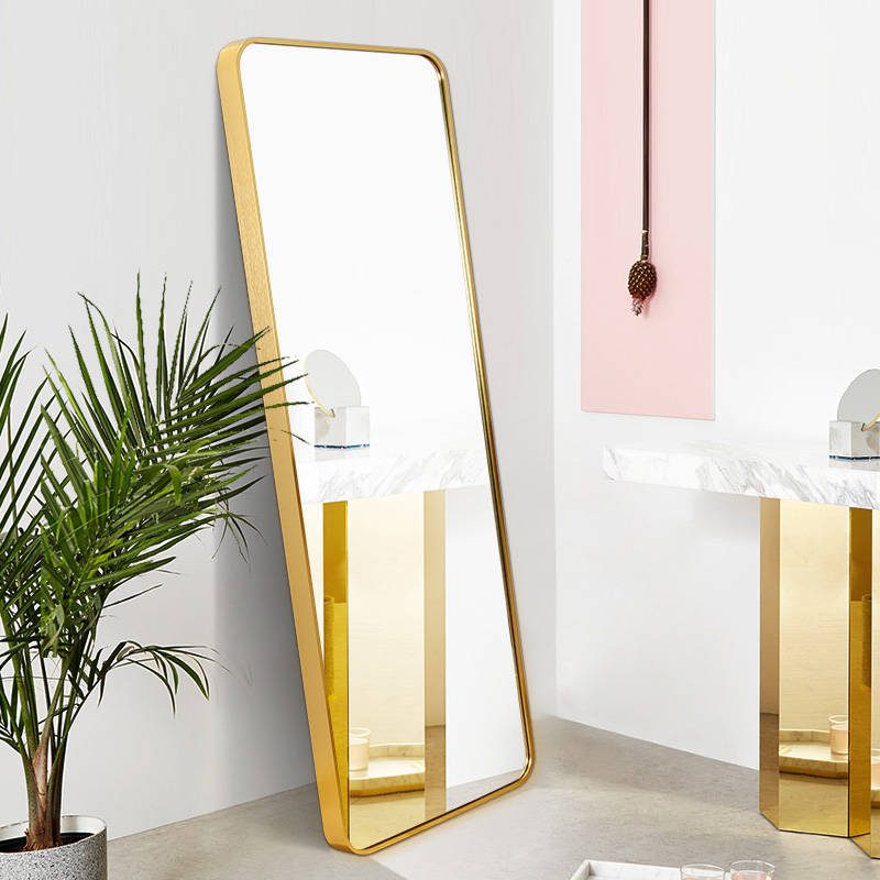 Aluminum Floor Mirror Full Length Rectangular - WOSEN Mirror