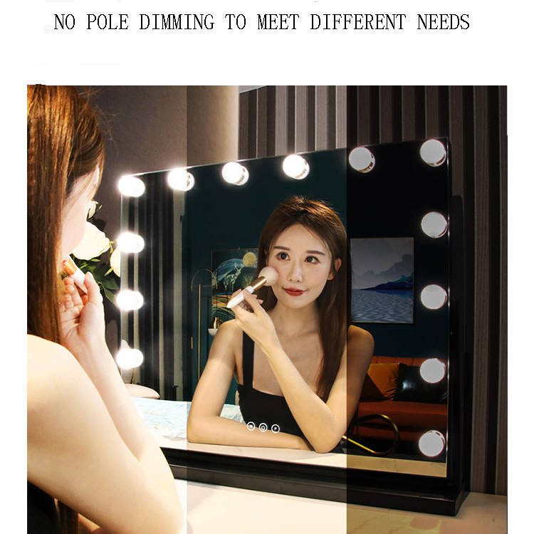 zec0l1sfdok8259.jpg Hollywood Style hd Desktop Makeup Mirror Bedroom Dresser LED Lamp Smart Glass Mirror - WOSEN Mirror