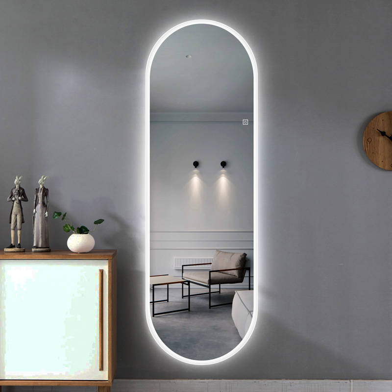 zj1bg2vlu3g11295.jpg Smart Fitting Mirror LED with Lamp Wall Hanging Wall Full Body Mirror Oval Porch Mirror - WOSEN Mirror
