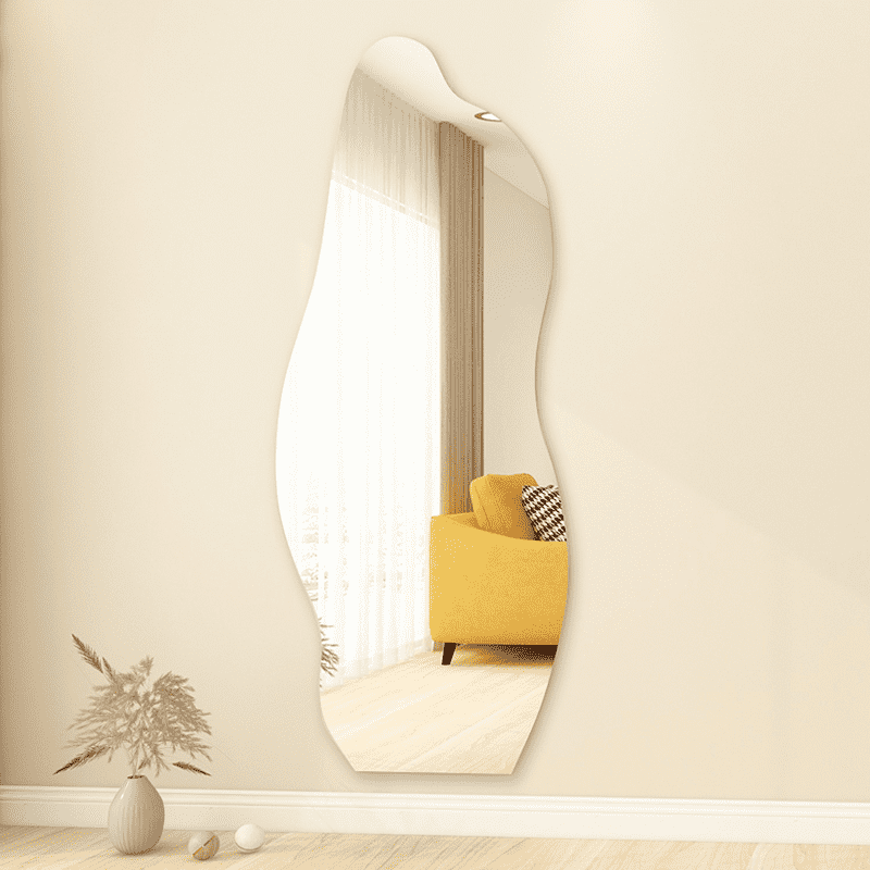 zmo4d3dtimp9619.png Irregular Cloud Mirror Full Body Floor Dressing Mirror Household Decorative Girls Bedroom Wall Hanging Irregular Vanity Mirror - WOSEN Mirror