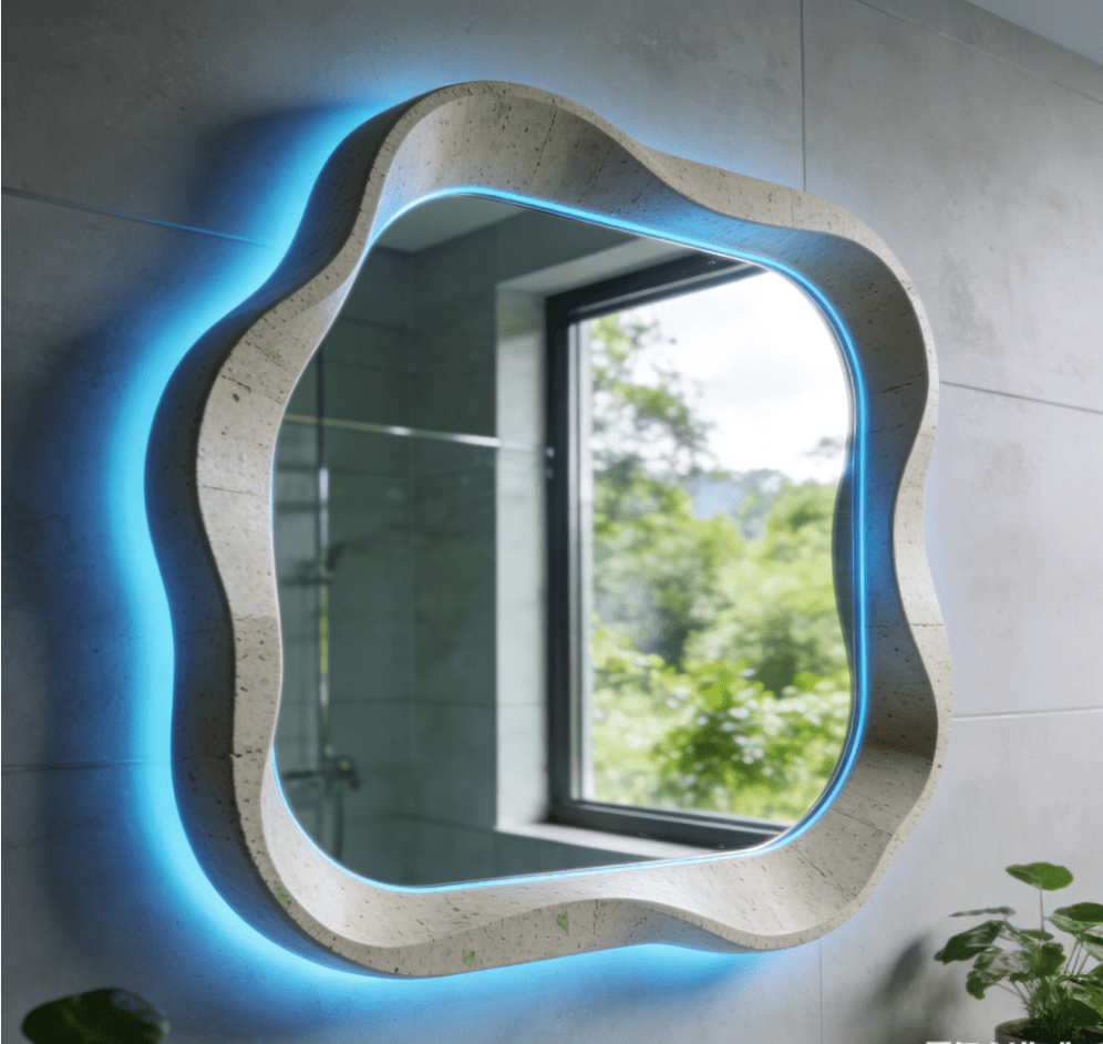 Irregular shaped wall mirror by WOSEN Mirror